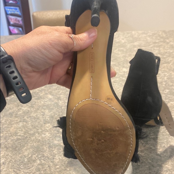 Vince Camuto Black Fringe Heels - Picture 4 of 5